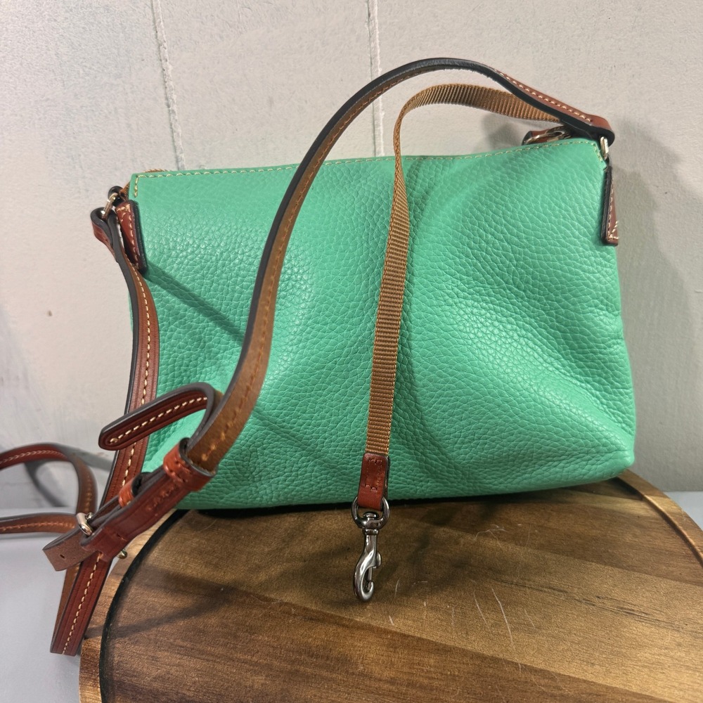 Dooney & Bourke Crossbody Bag Womens Small Mint Green Good Pebbled Leather 6276 - Picture 5 of 16